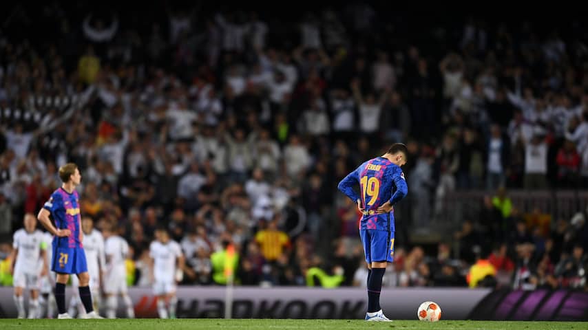 Spannende voetbalwedstrijd tussen FC Barcelona en Eintracht Frankfurt